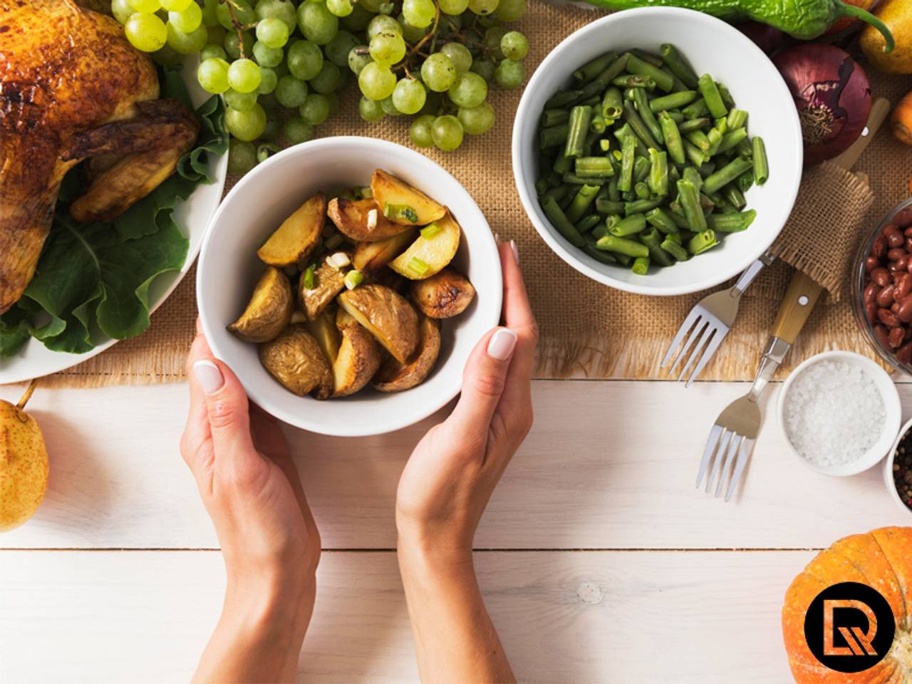 potes com alimentos saudáveis
